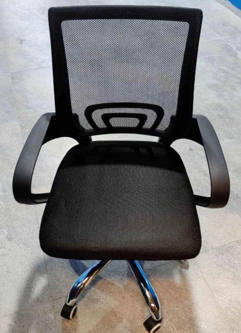 ECOSHOP-Fauteuil de Bureau Ergonomique Chaise de Bureau - 59x 61,5 x (96-106) cm - Réglable en Hauteur - Maison Studio Bureau Noir